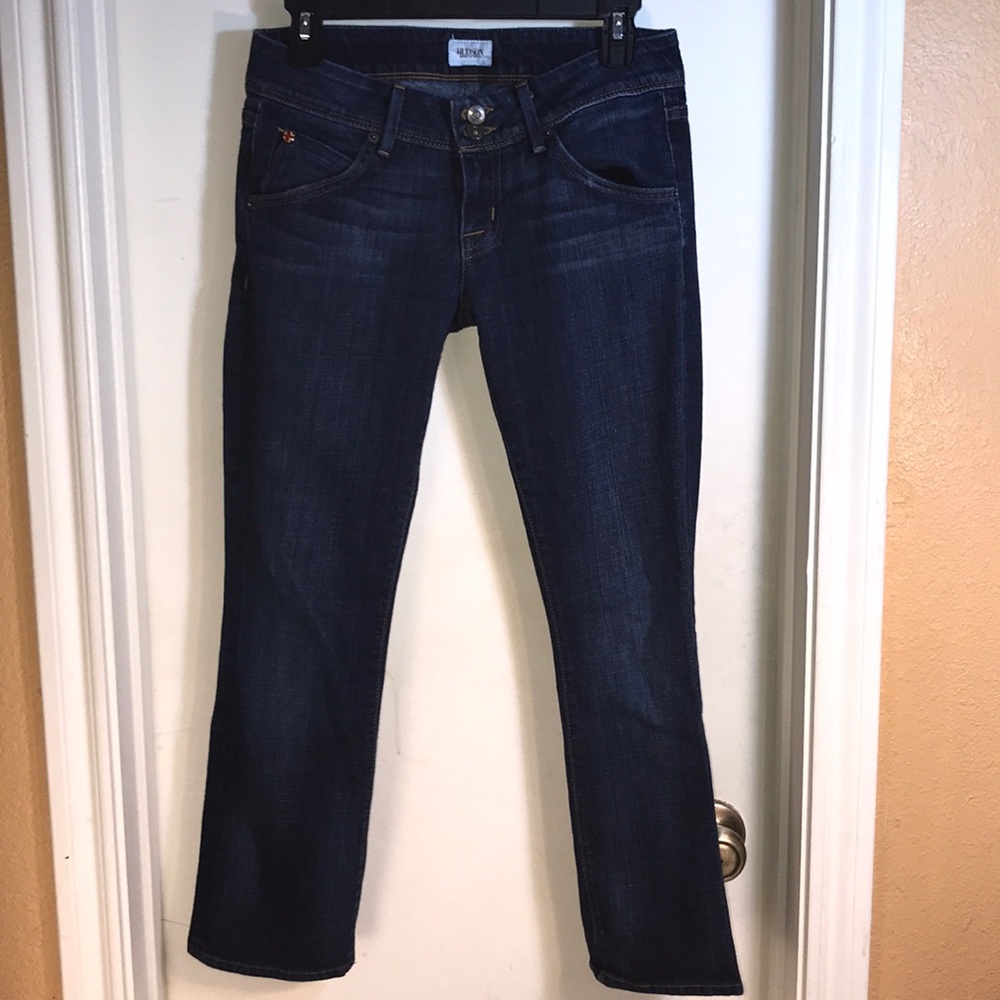 Hudson Crop Denim Jeans Sz 25 Colin Flap